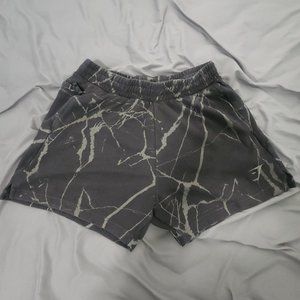 Gymshark Power 5" Shorts - Black Print, Size L